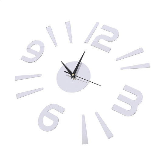 Quartz Wall Clock Clocks Horloge Watch Acrylic Mirror Stickers Silver