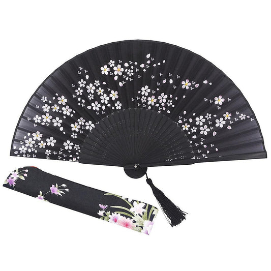 Handmade Bamboo Silk 8.27 Inch(21cm)fan with Silk Pouches/ Wrapping