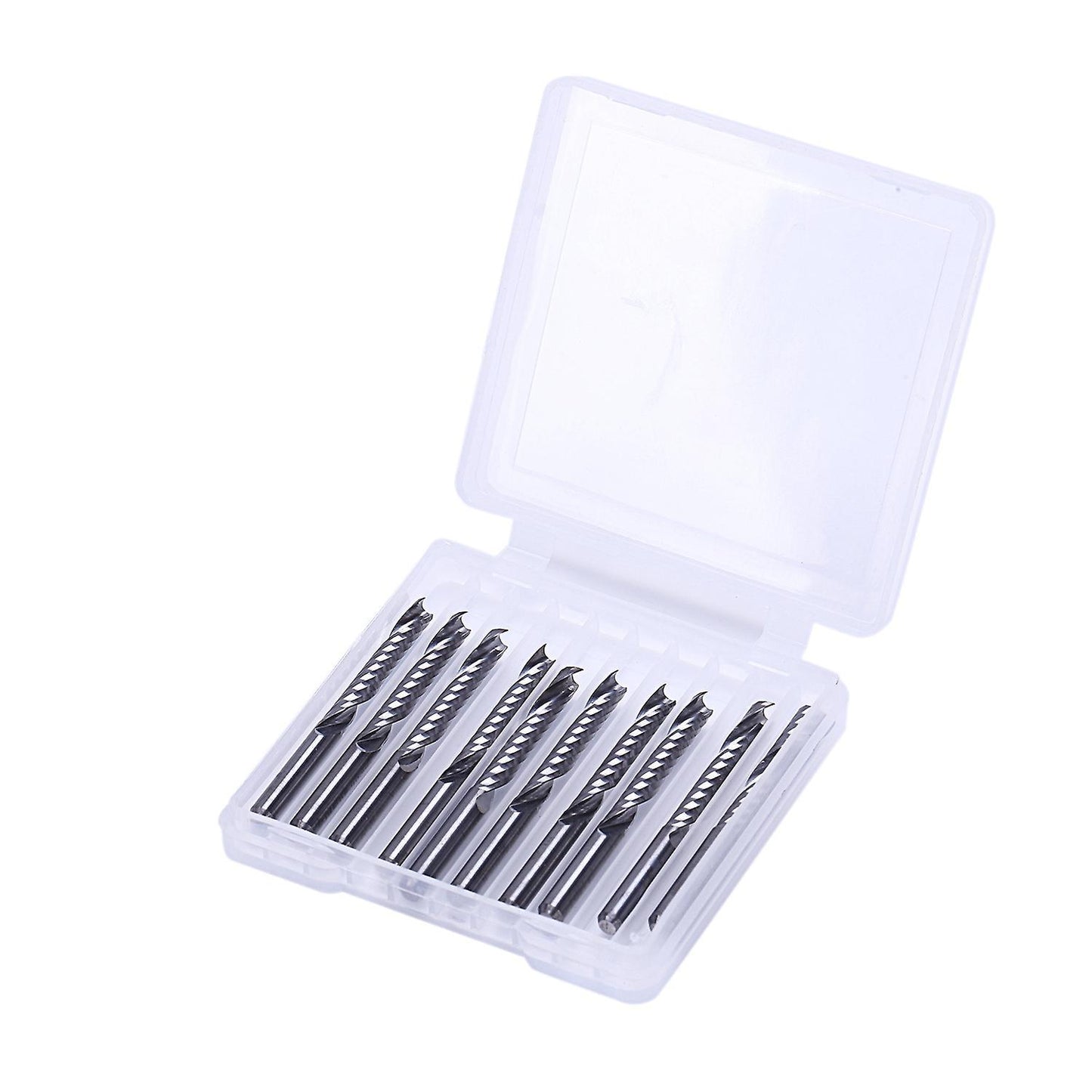 10pcs Cnc Router Bits 3.175 X 22mm Single Flute Spiral Carbide
