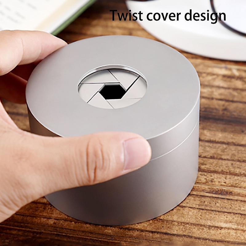 Stainless Steel Ashtray Anti Fly Ash Ashtray with Cover ,matte Gray