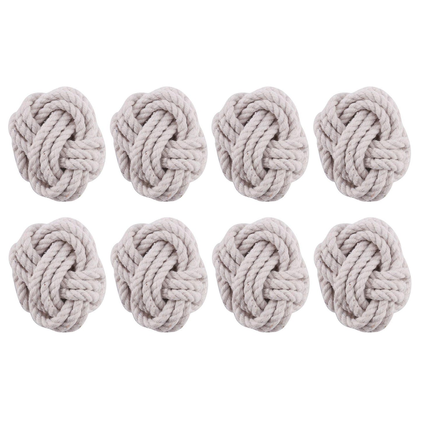 8pcs Model Room Natural Jute Napkin Ring Rope Woven Buckle Linen