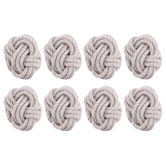 8pcs Model Room Natural Jute Napkin Ring Rope Woven Buckle Linen
