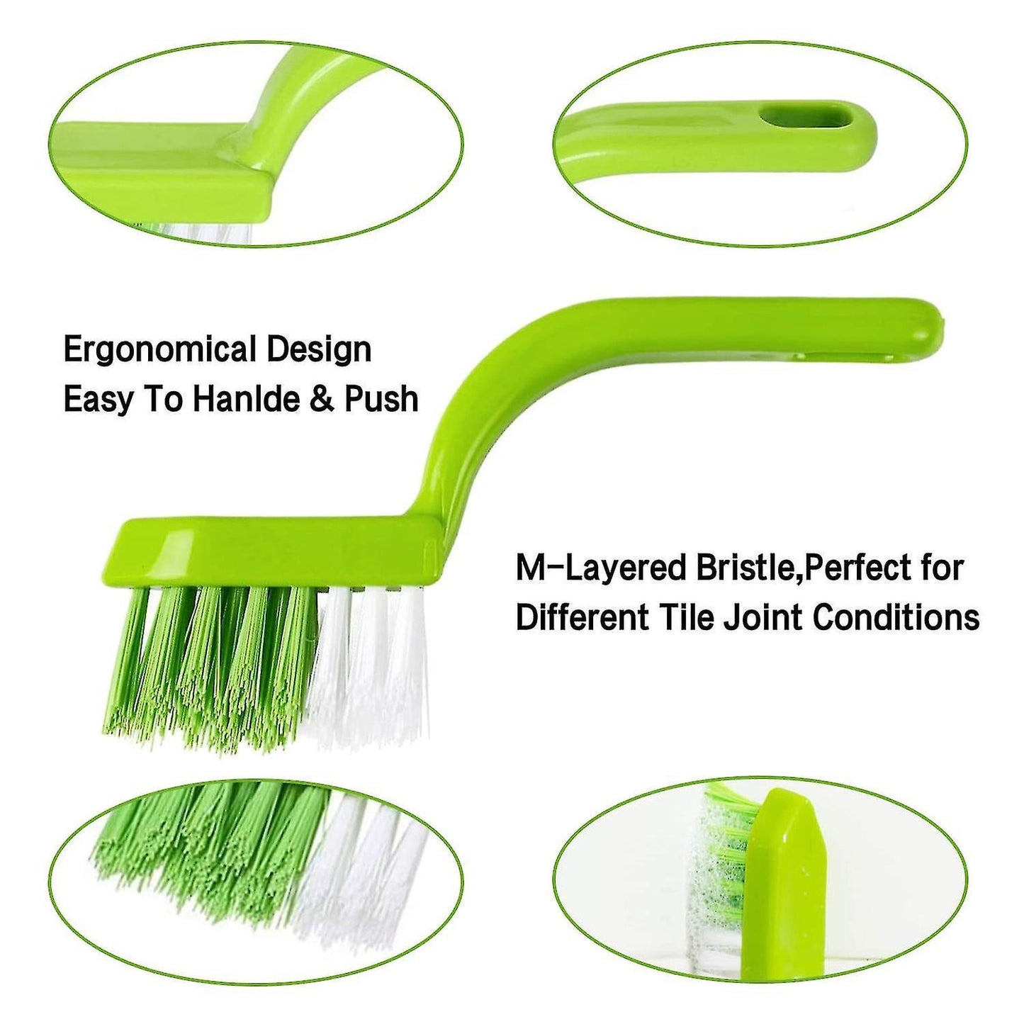 Grout (4 In 1) Tile Cleaner Brush,joint Scrubber for Deep Cleaning