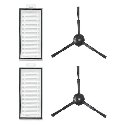 For Xiaomi Stone Q7 Max Robot Triangular Black Side Brush + Filter