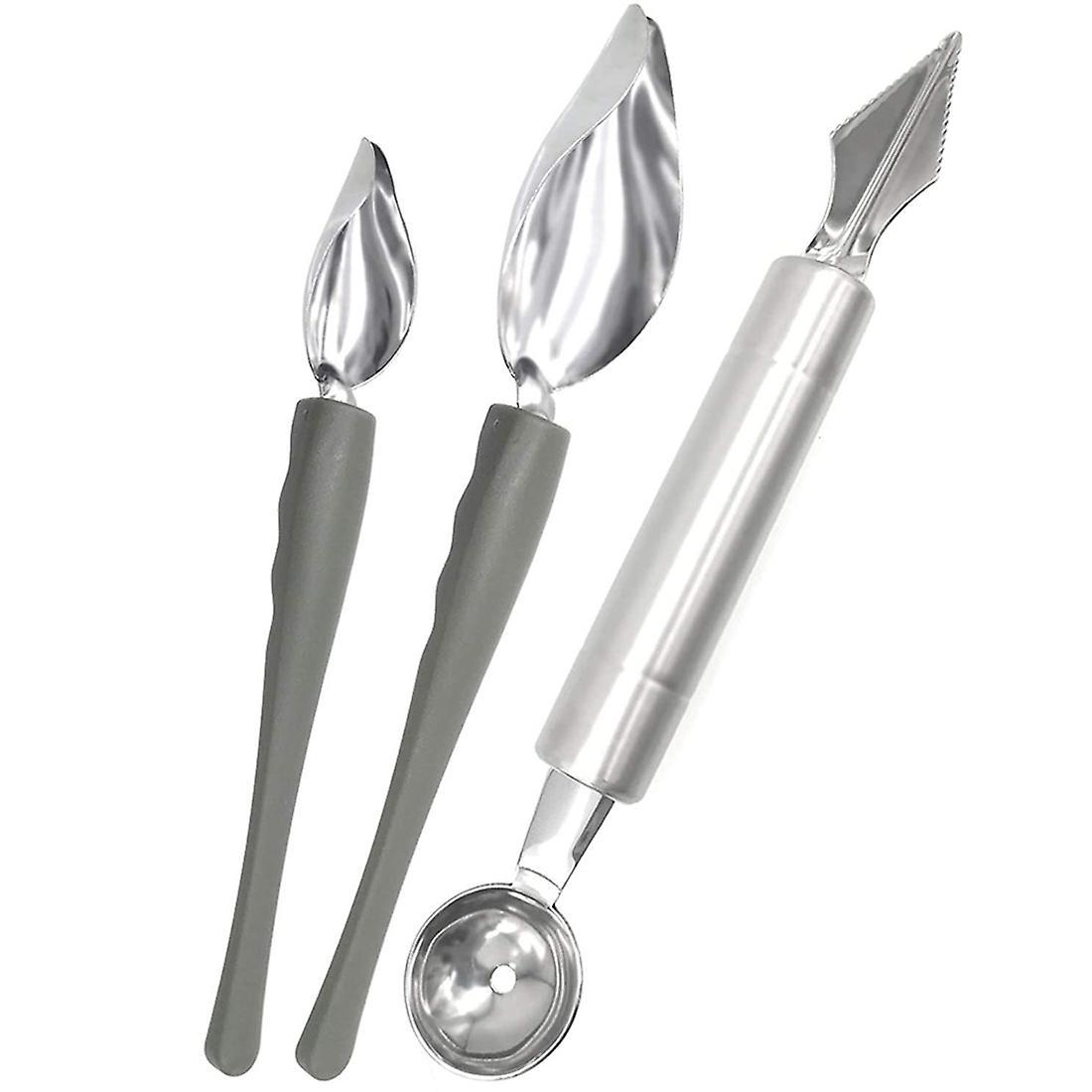 3 Pcs Drawing Decorating Spoon Ball Cutter,for Diy Fruit Muffin Decor