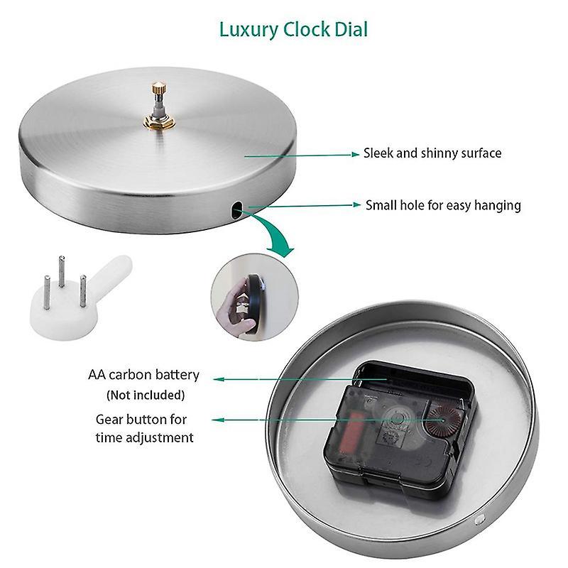 Noiseless Wall Clock Silent Movement Kit with Clock Hands Black