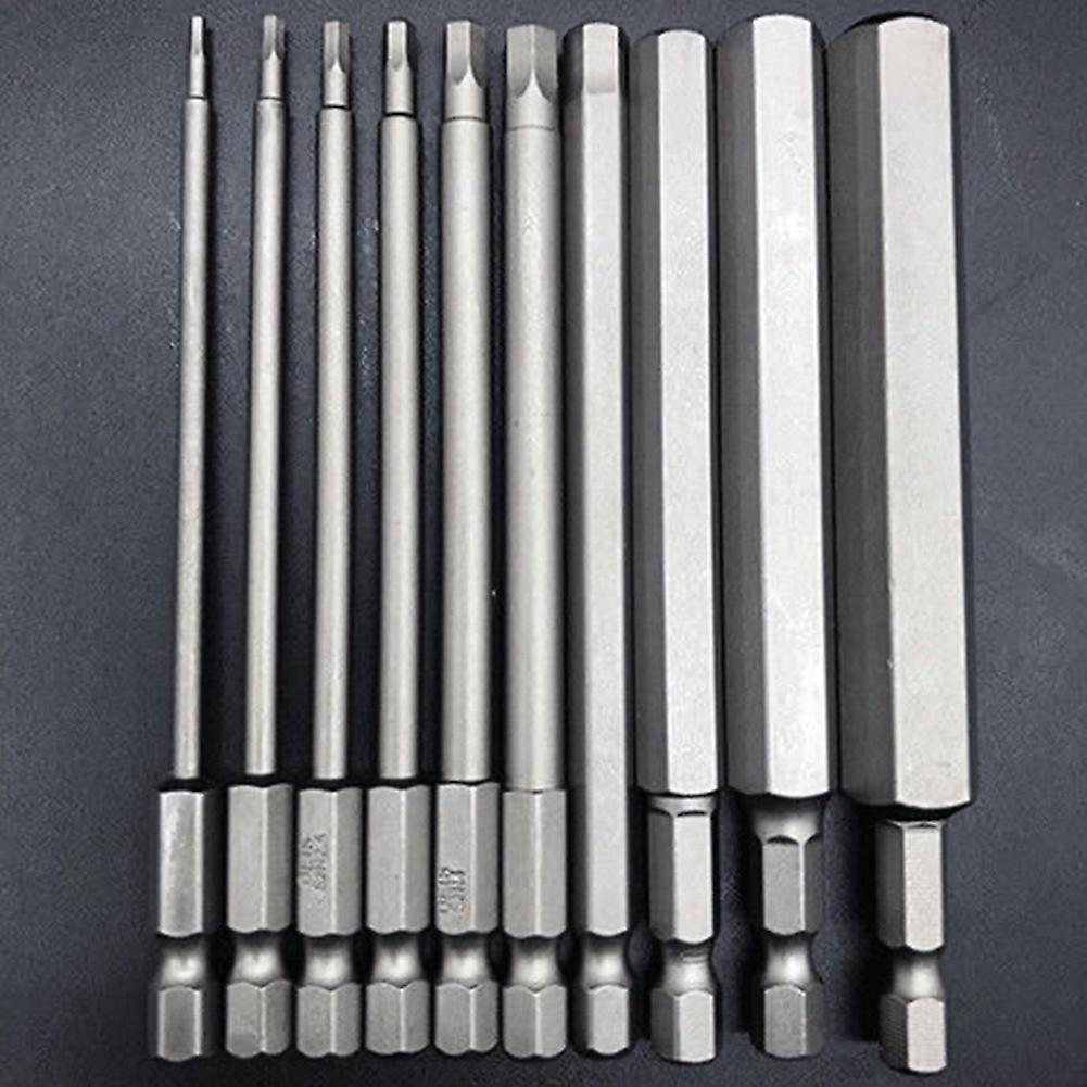 10pcs Hex Head Hex Wrench Drill Bits Set 100mm Metric Hex