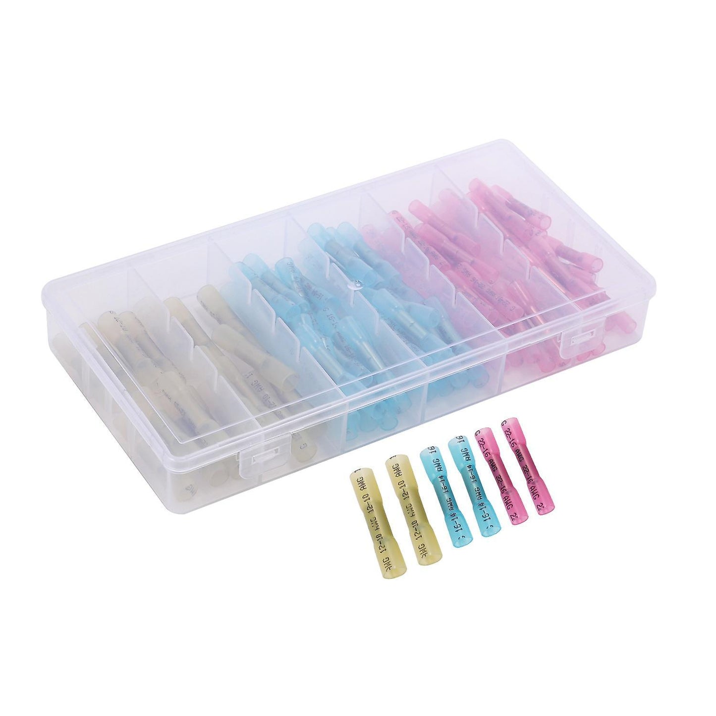 100pcs Heat Shrink Butt Terminals Insulated Electrical Wireconnectors