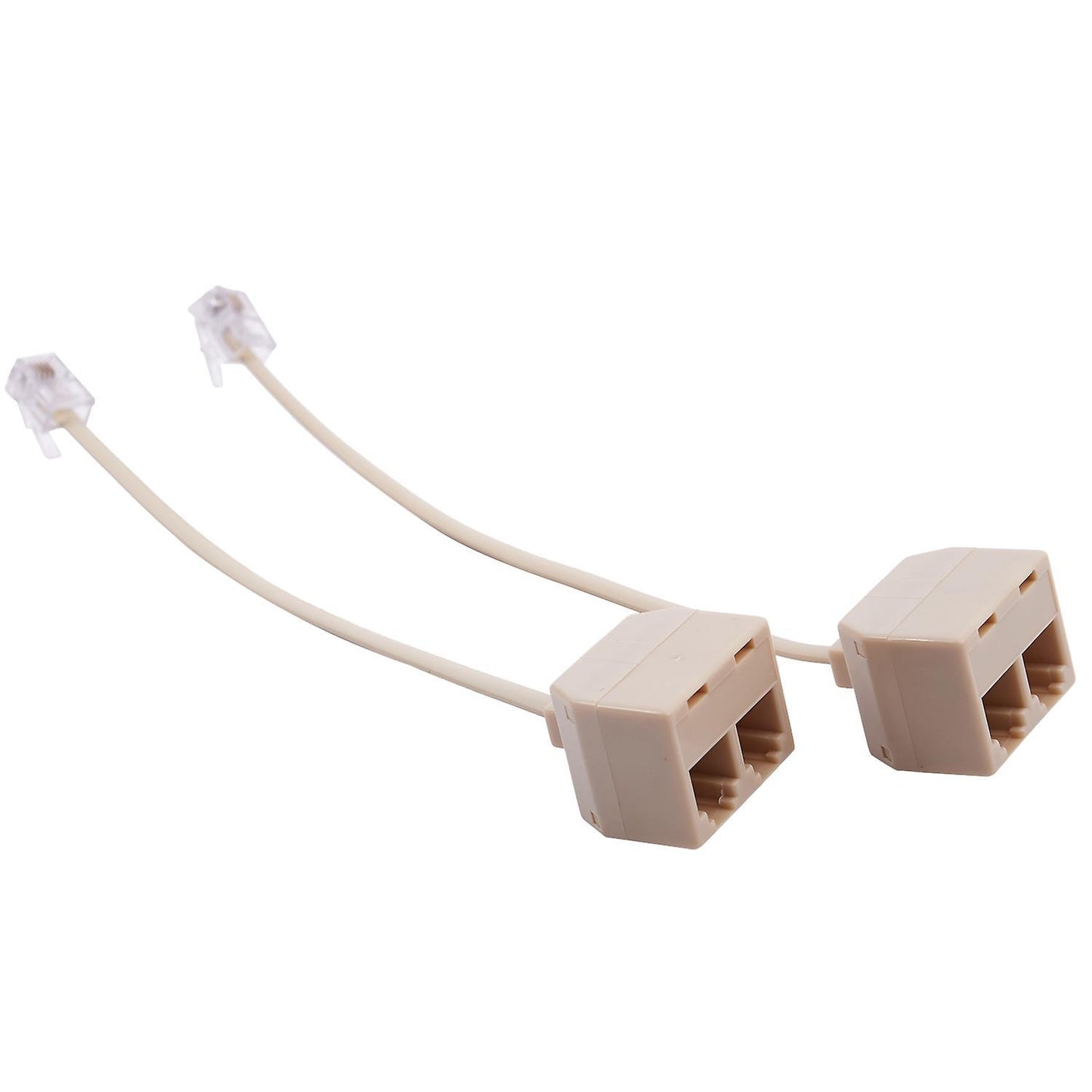 2 X 6p4c Rj11 Male to 2x Female Splitter Tele Pone Connector Adapter