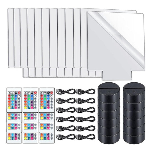 Led Light Base,3d Night Lamp Display Base 16 Colors Remote Control