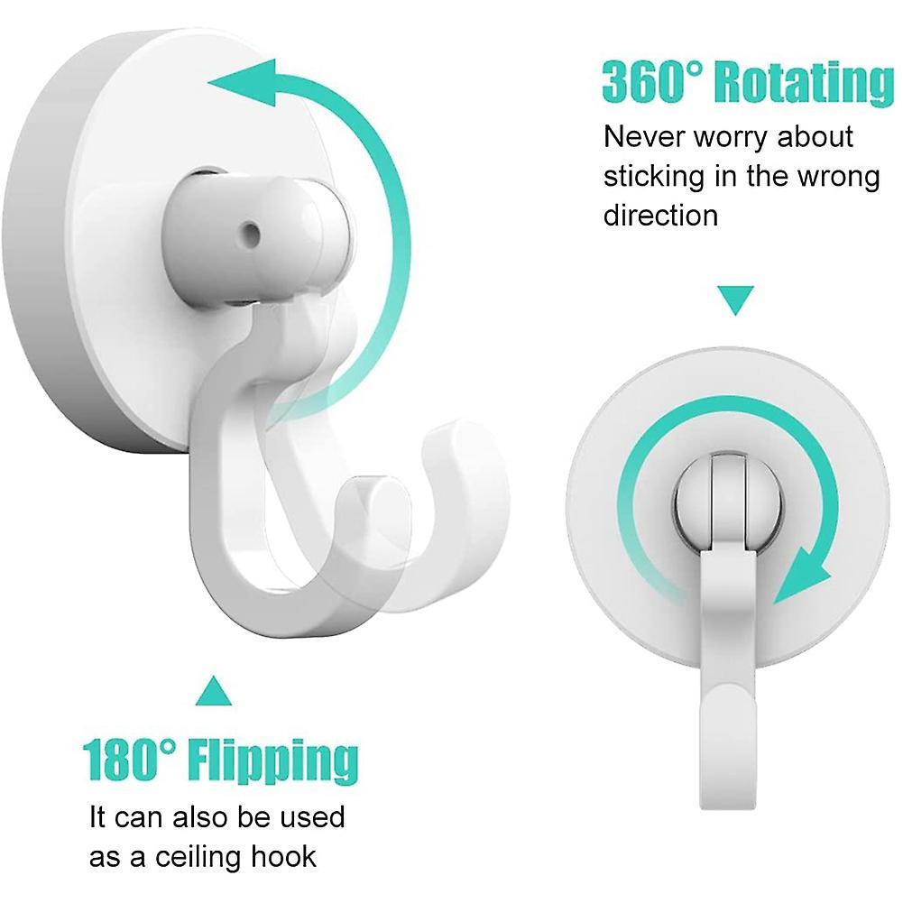 Adhesive Hooks,ceiling Wall Hanging S Hooks,360 Degree 2pcs