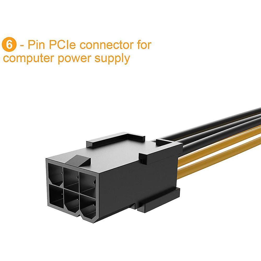 1-pack Pcie 6pin to 8pin Adapter