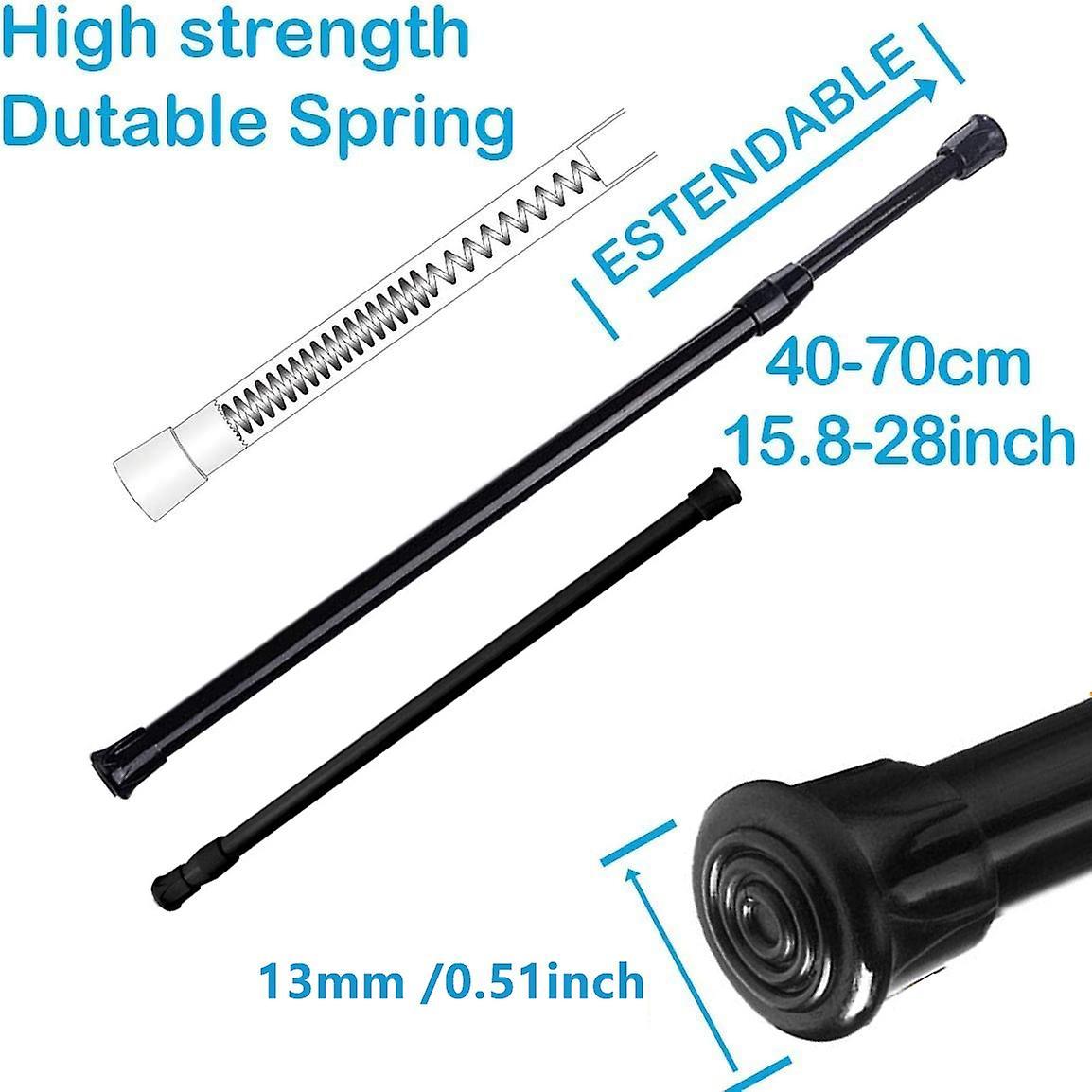 3pcs Spring Curtain Rods 16 to 28 Inch Tension Rod Spring Curtain Rod