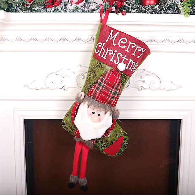 Christmas Socks Ornaments Children New Year Candy Bag Gift Jewelry-c