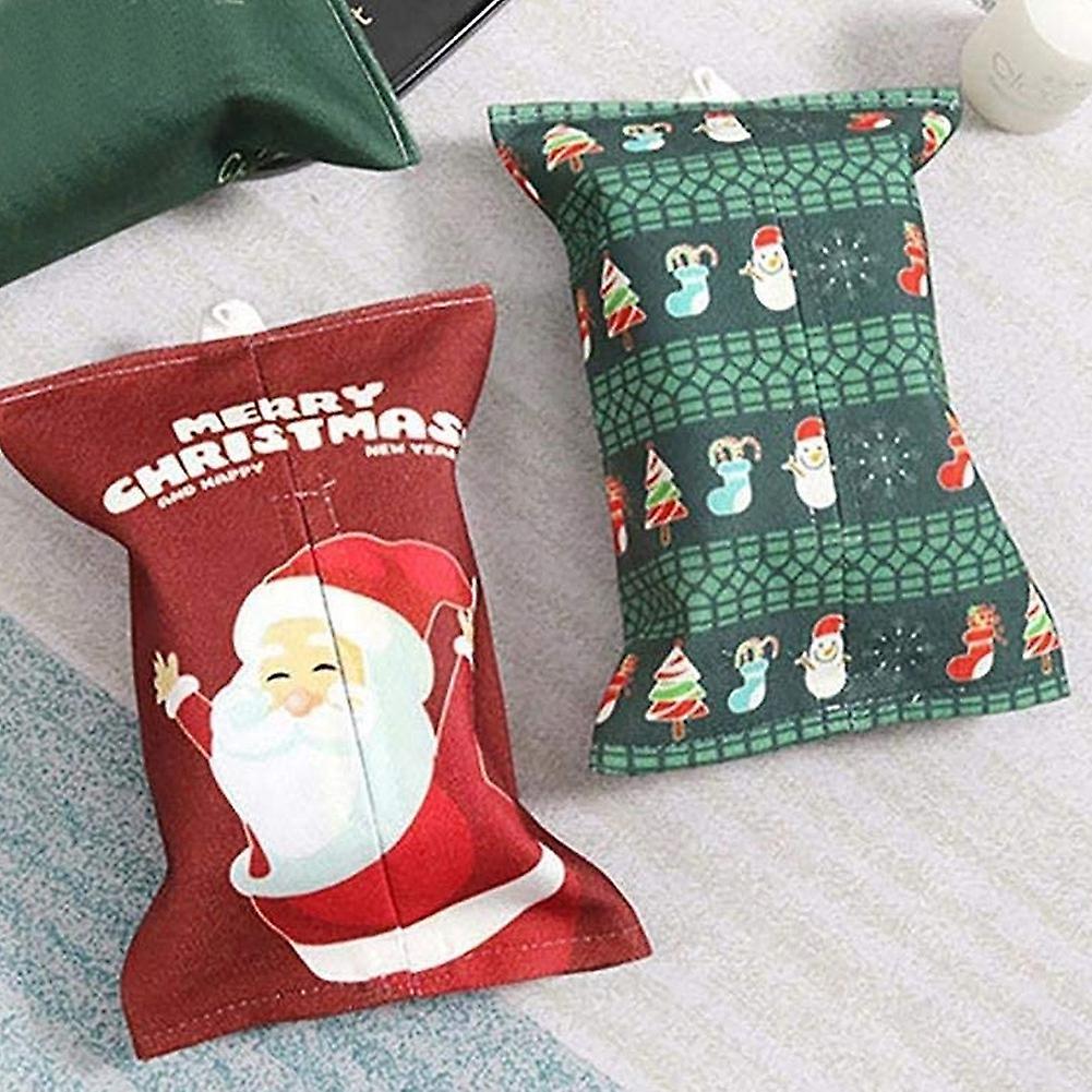 Tissue Holder Cloth Towel Holder Christmas Theme Tissue Box 3 Pcs