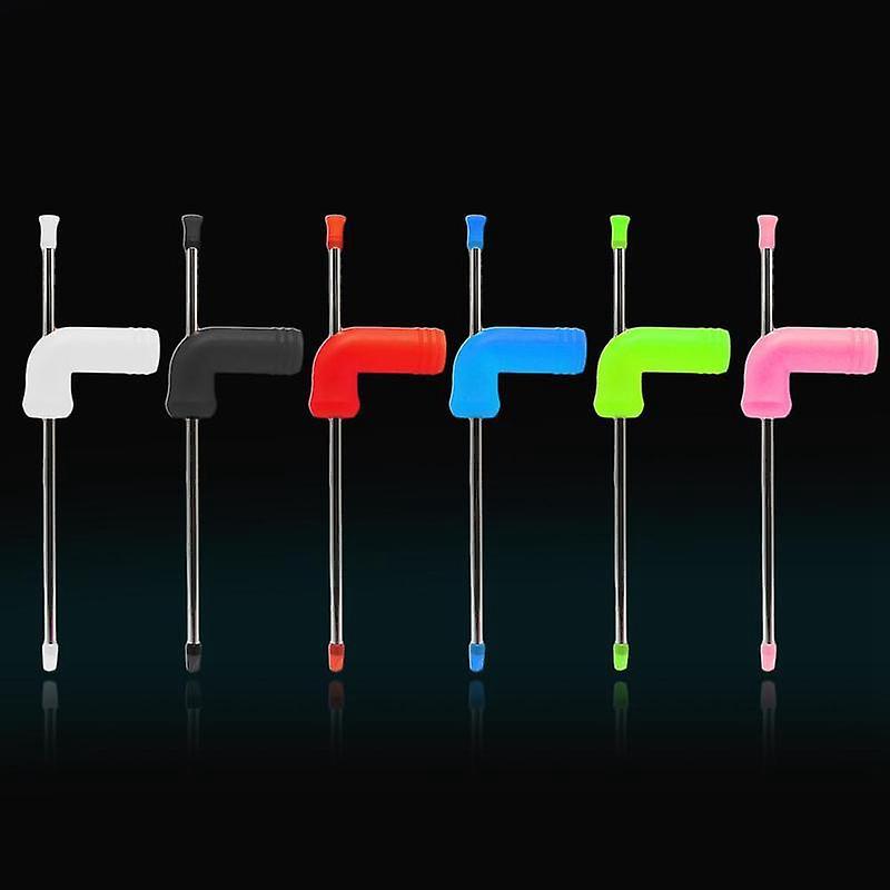 Beer Snorkel Double-layer Beer Snorkel Bar with Cleaning Brush Red