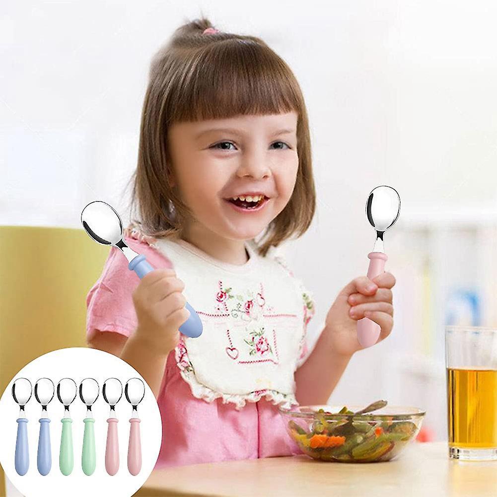 6 Pieces Stainless Steel Toddler Spoons, Kids Cutlery Spoons