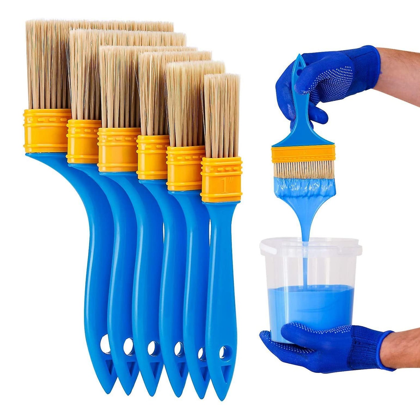 6pcs Chalk Wax Paint Brush Chalk Paint Brushes for Crafts Wax