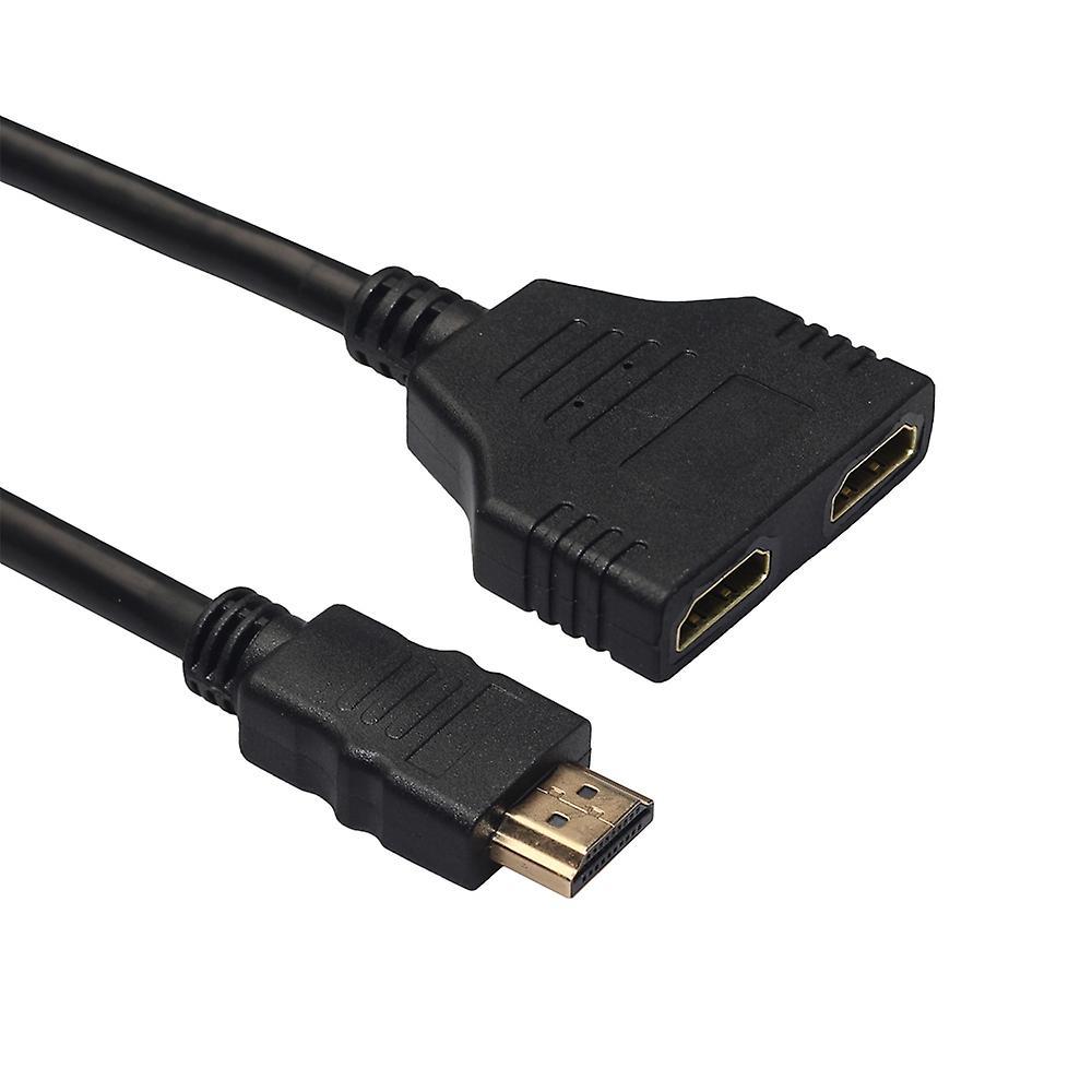 Splitter Cable 1 Male to Dual Hdmi 2 Female Y Splitter Hd Lcd Tv 30cm