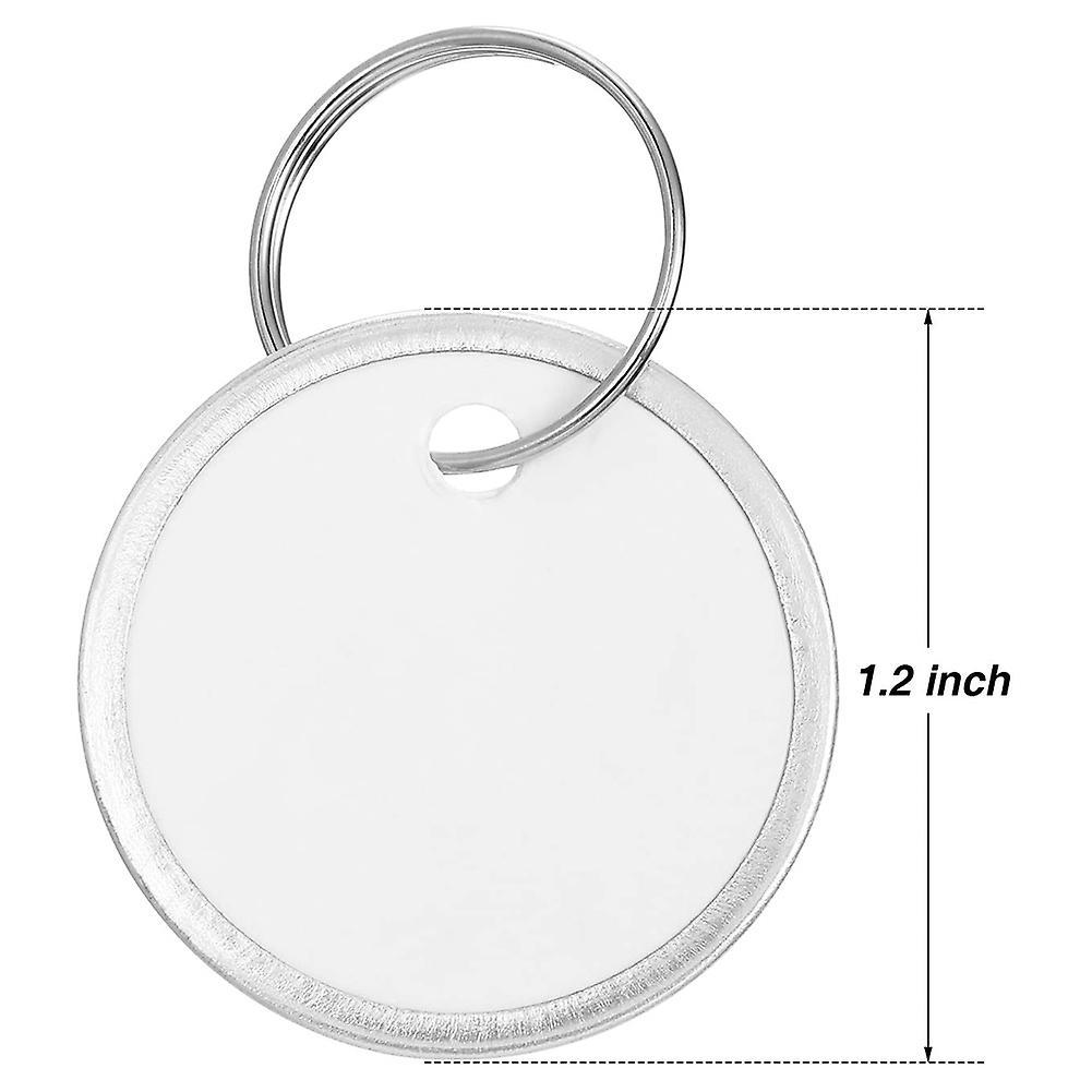 Metal Rim Tags Key Tags Round Paper Tags with Metal Rings(50pcs)
