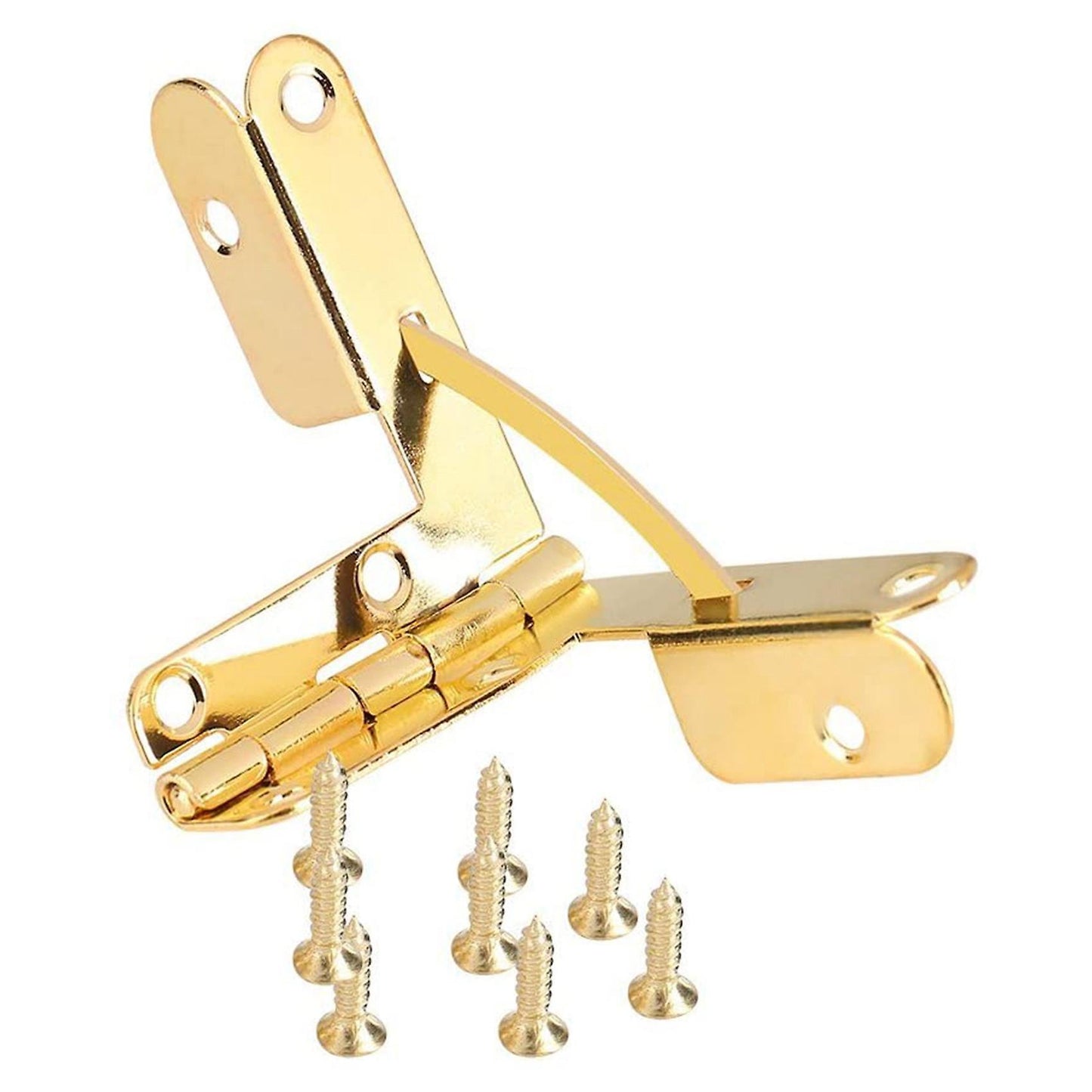 20 Pcs 90 Spring Hinge, for Small Jewelry Wine Clock Door (gold)
