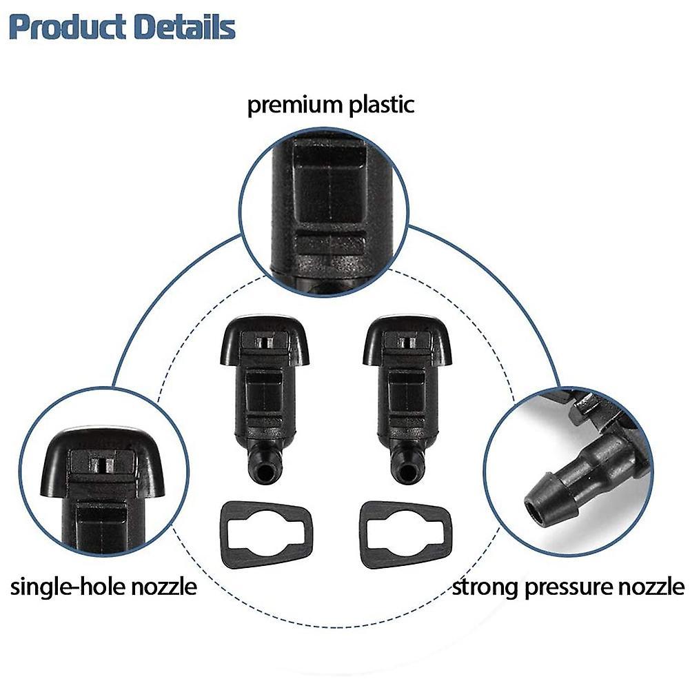 Front Windshield Gasket Nozzle Kit Replacement for Ford Car Washer