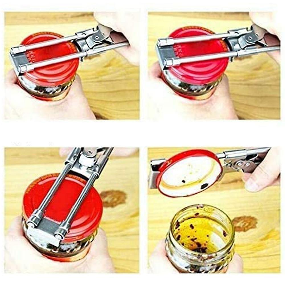 Adjustable Multifunctional Stainless Steel Can Opener Jar Lid Gripper