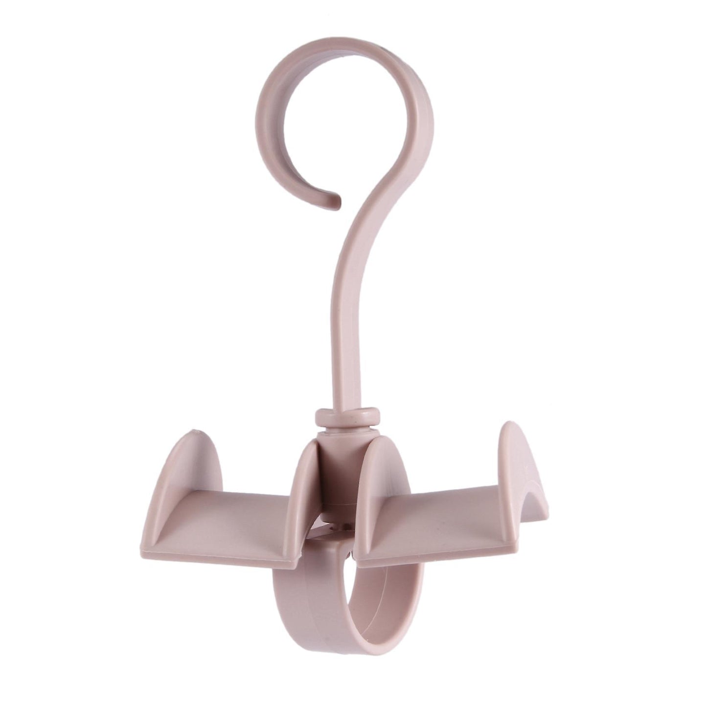 2x Rotating Storage Rack Bag Hanger Clothes Plastic Rack Tie Pink
