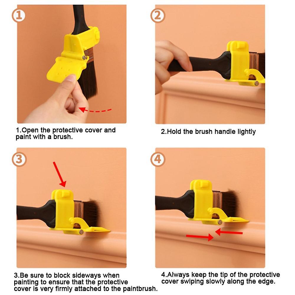 1 Set Clean Cut Professional Edger Paint Brush Tool Imitation Wool