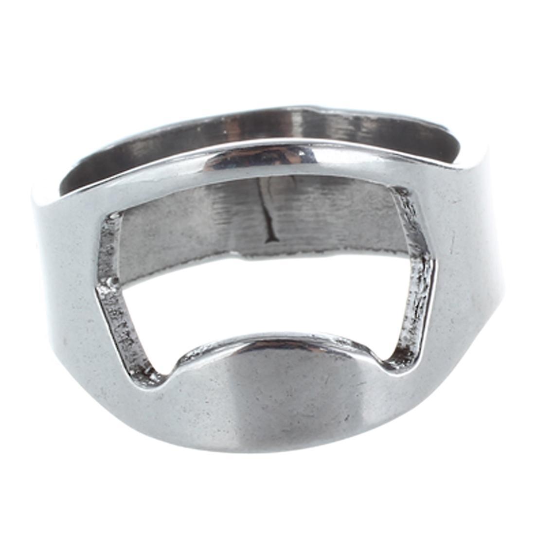 5x Silver Stainless Steel Metal Finger Thumb Keyring Ring Beer Bottle Opener Bar