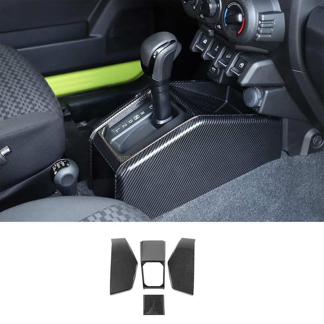 Car Gear Shift Panel Cover for Suzuki Jimny 2019-2022, Carbon Fiber