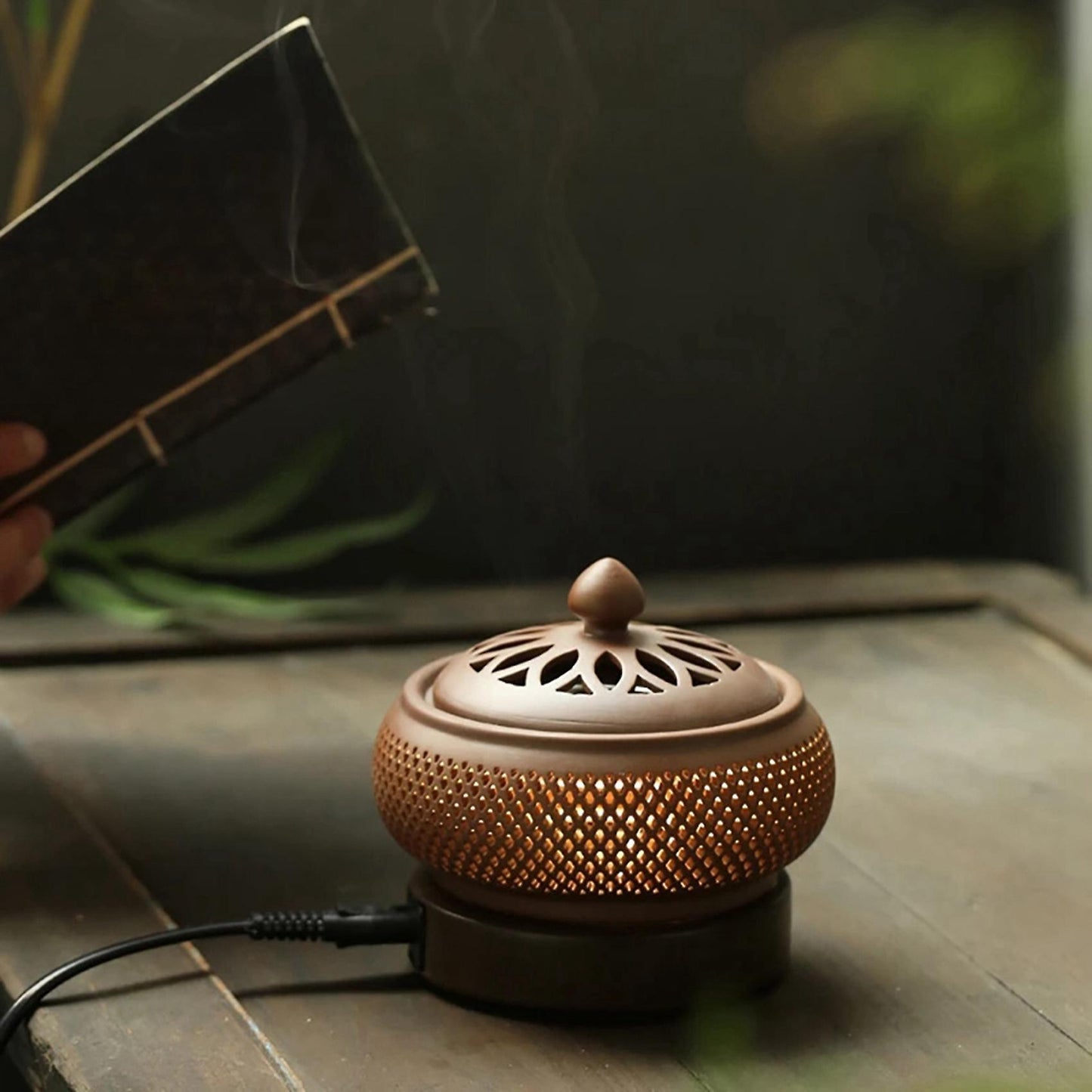 2x Electronic Aromatherapy Incense Burner Essential Oil Night Light,l