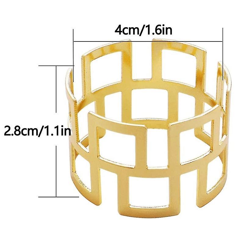 Napkin Ring 4 Pcs, Gold Napkin Ring Suitable for Party, Table Decora