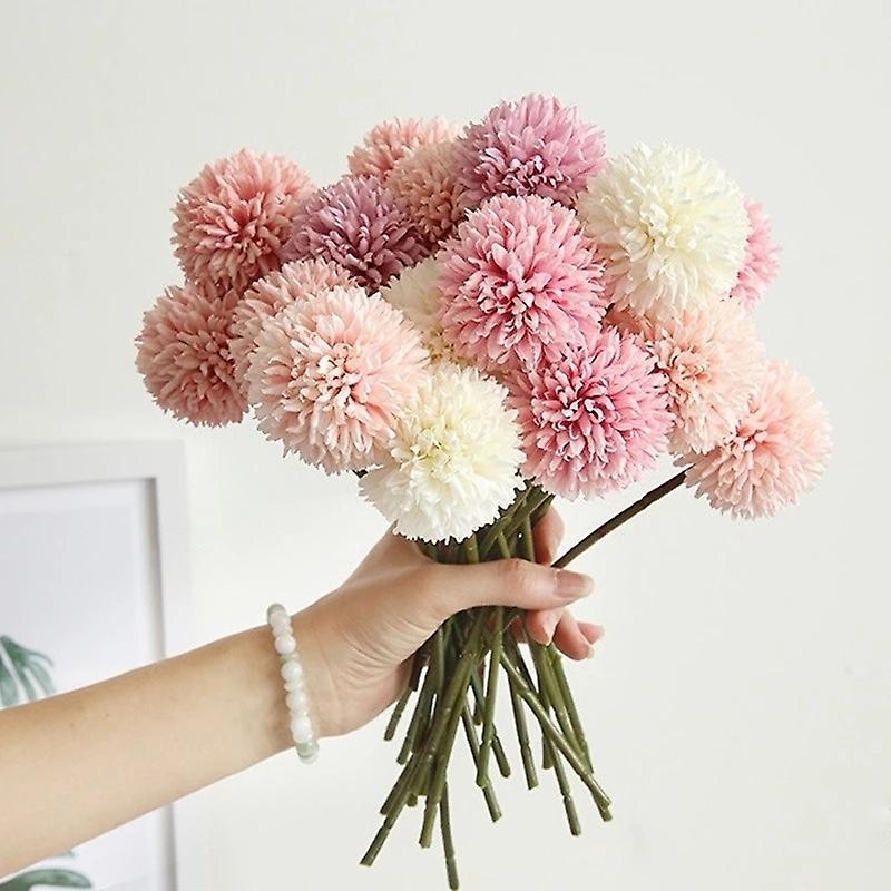 10pcs/bunch Artificial Flower Bouquet Silk Dandelion Flower