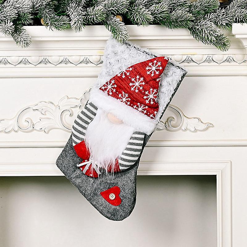 Gnomes Santa Christmas Stockings for Family Christmas Decoration - A