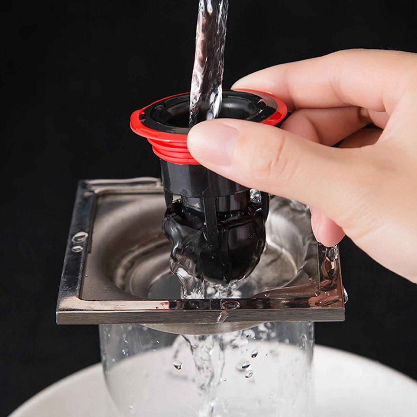 Toilet Deodorant Toilet Floor Drain Control Anti-odor Artifact, Black