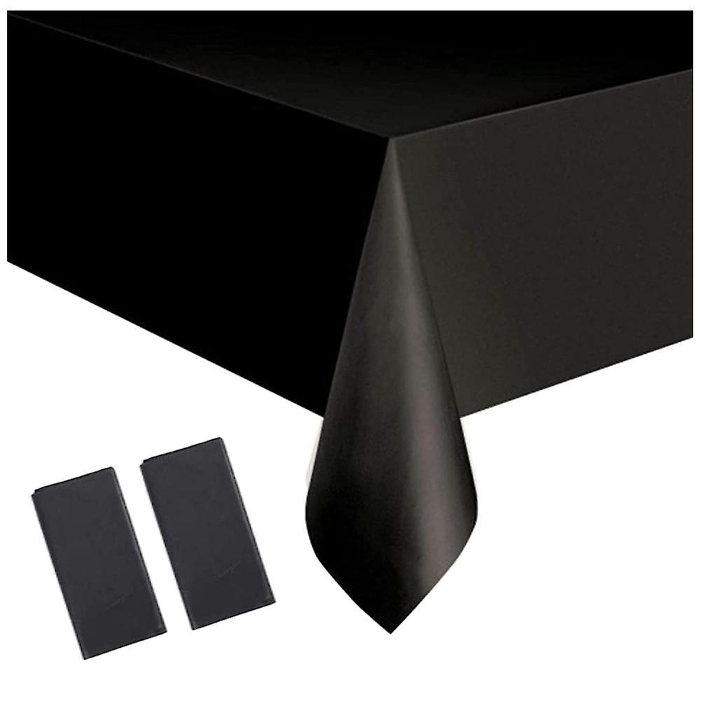 5pcs Disposable Tablecloth ,137x274cm for Picnic,baby Shower,black