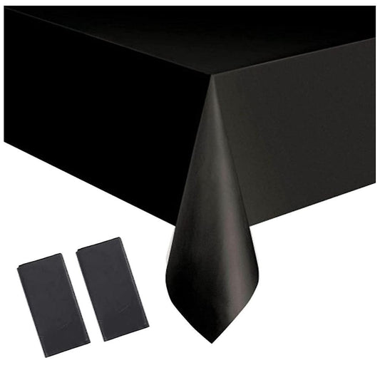 5pcs Disposable Tablecloth ,137x274cm for Picnic,baby Shower,black