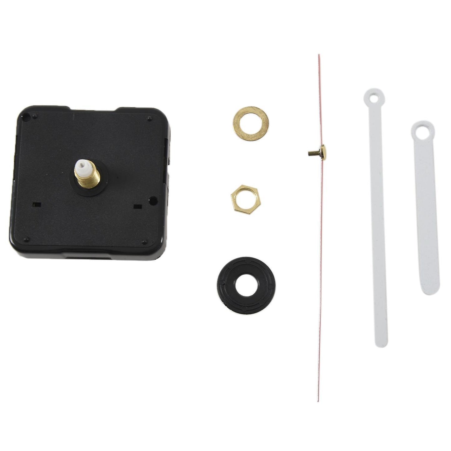 Clock Movement Mechanism Black Hour Minute Red Second Hand Diy Tools Set