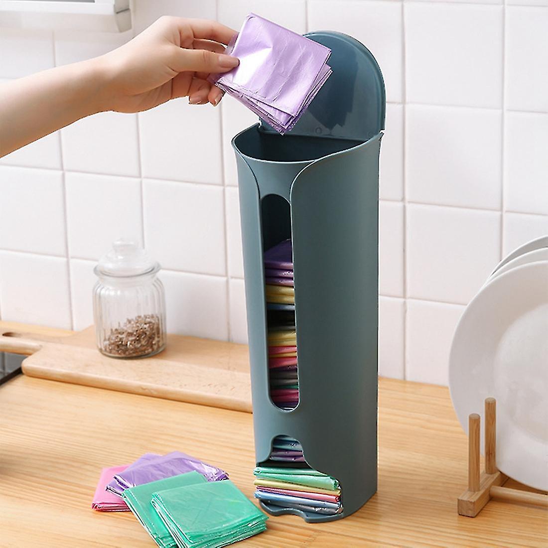 Garbage Bag Storage Box Garbage Plastic Box Kitchen Blue