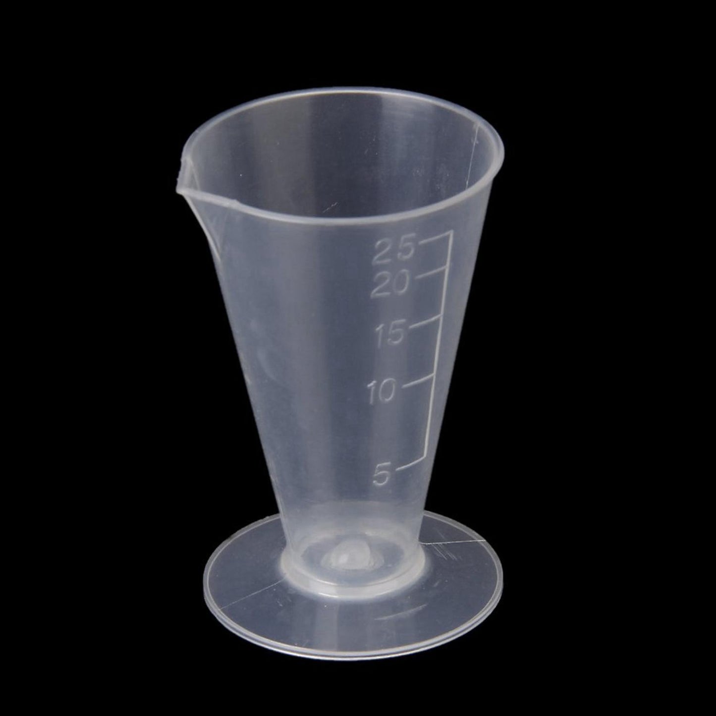 2 Pcs 50 Ml Laboratory Plastic Water Liquid Measuring Cup Transparent
