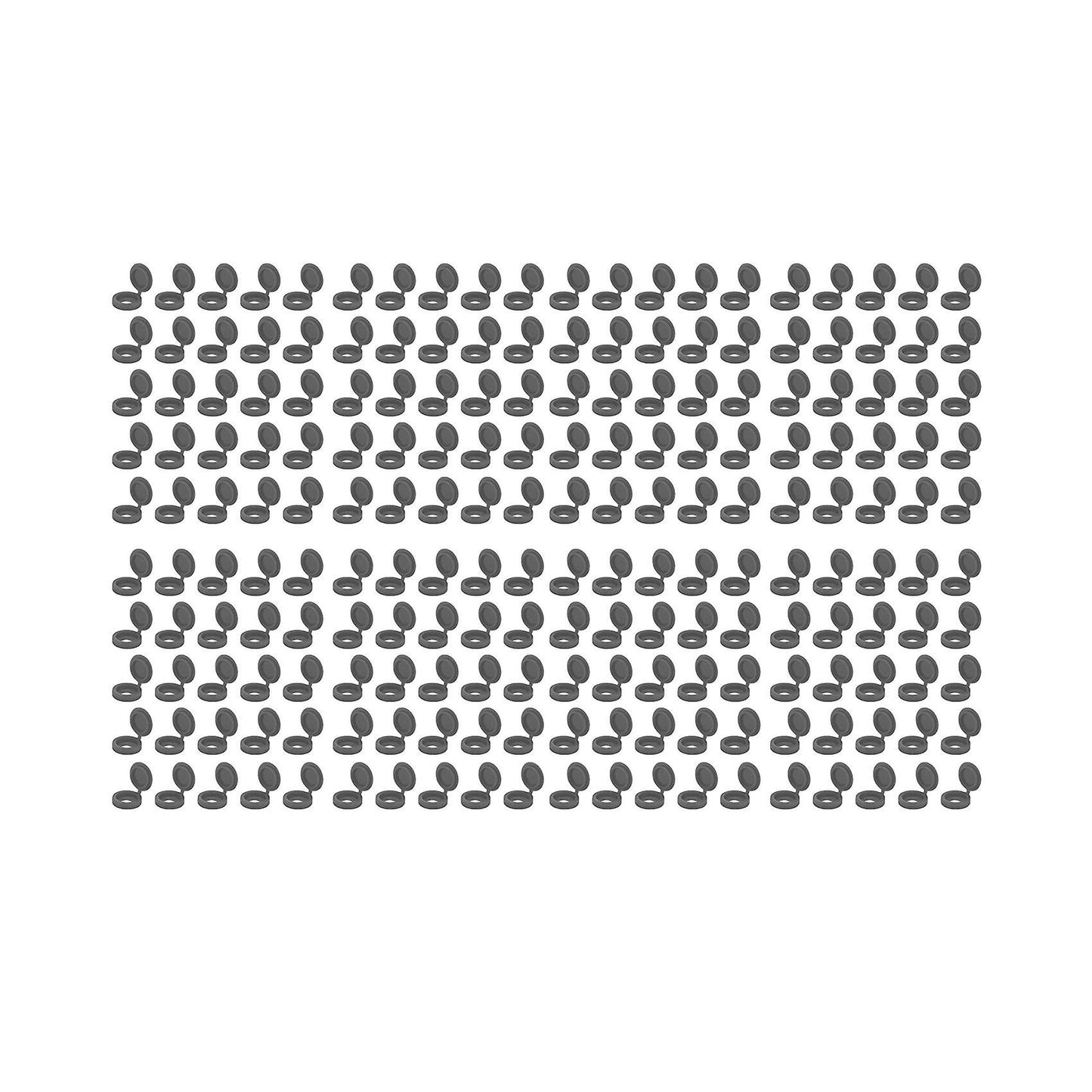200 Pcs Screw Plastic Hinged Screw Head Caps Snap-on Decor (grey)