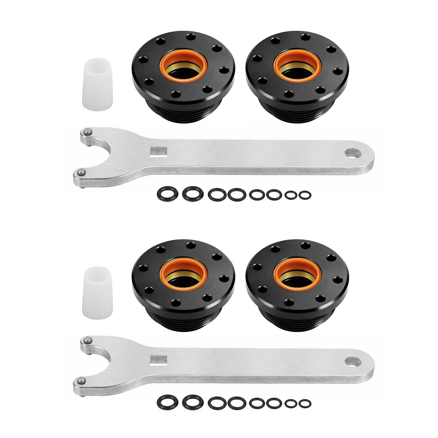 2x Automobile Front Hydraulic Steering Seal Rebuild Kit , with Wrench