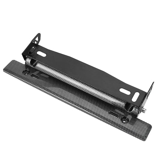 Universal Adjustable License Plate Frame Carbon Fiber Color Bracket