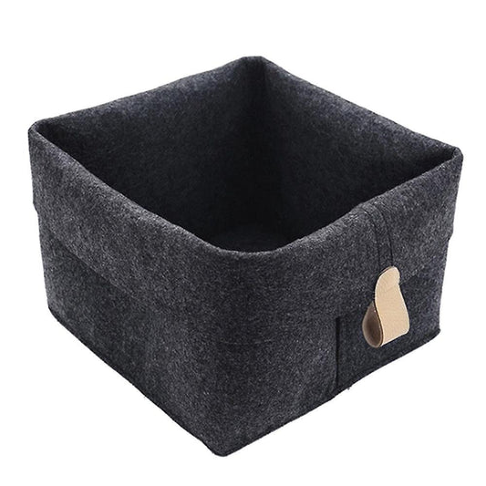 Nordic Felt Basket Living Room Table Sundries Storage Basket Black