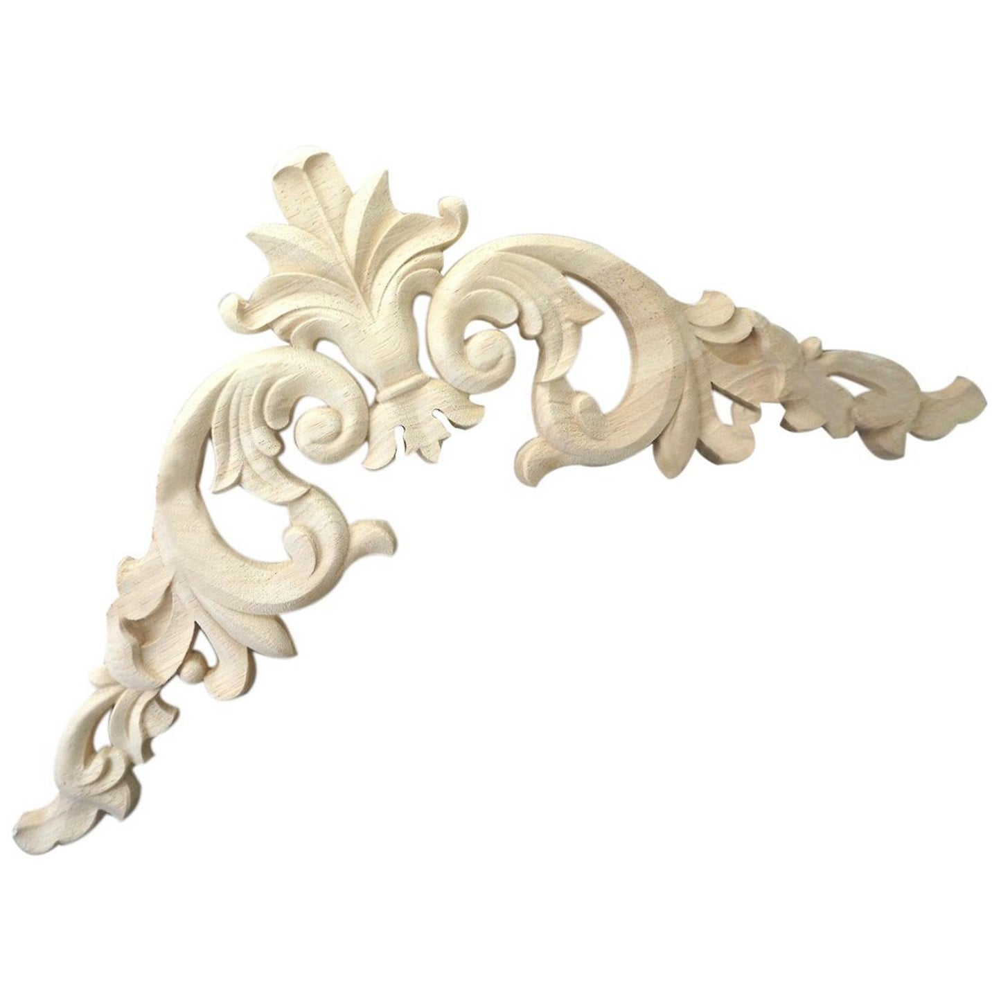 4x 15 X 15cm Rubber Wood Carved Corner Onlay Applique Exquisite