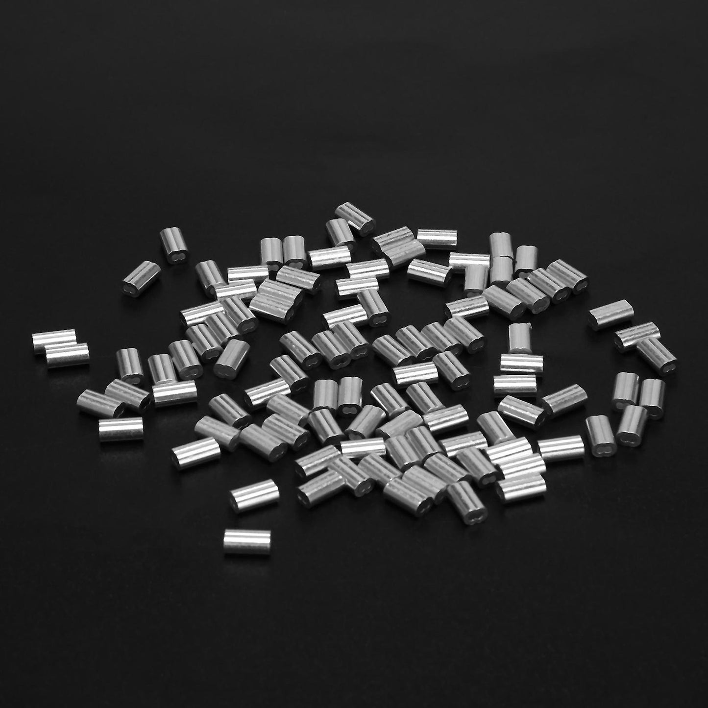 (1.2mm 100pcs) Wire Rope Aluminum Sleeves Clip Fittings Cable Crimps