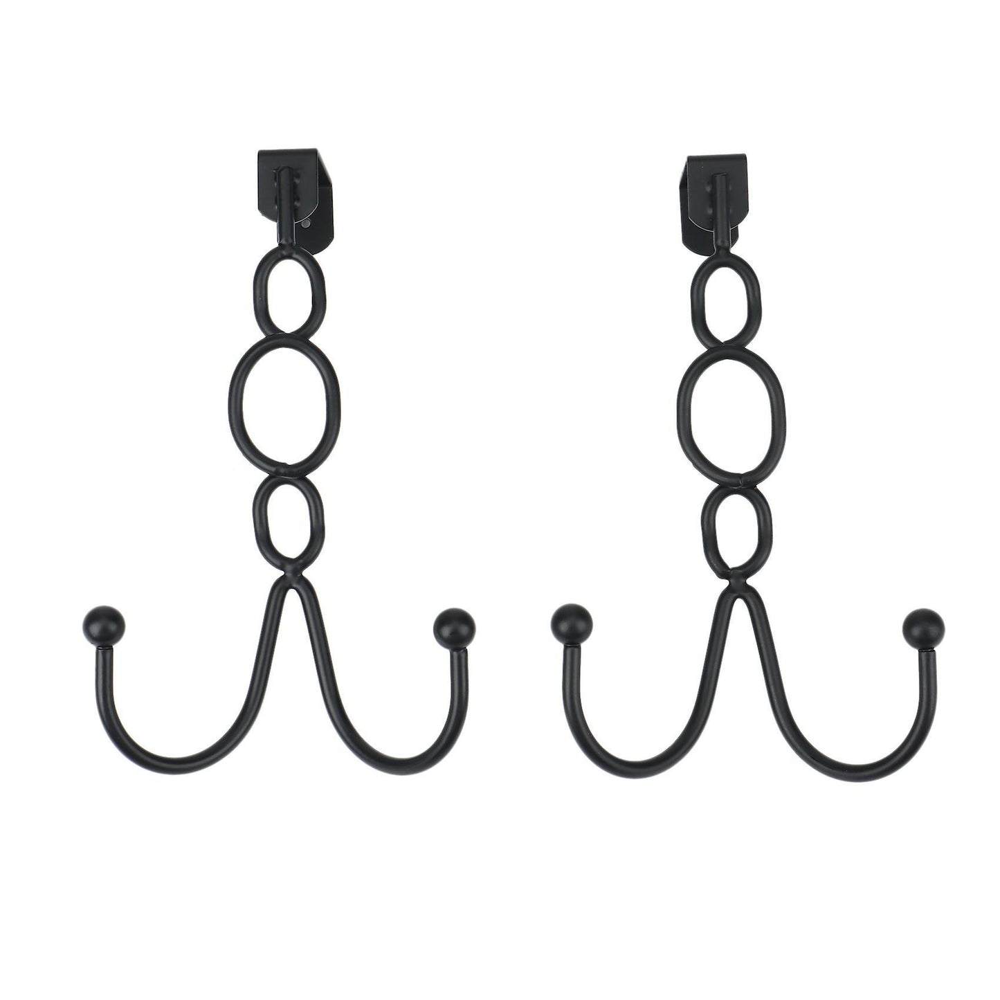 2 Pack Heavy Duty Over Door Double Hooks for Hanging Towels,clothes