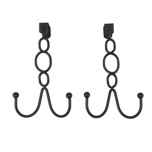 2 Pack Heavy Duty Over Door Double Hooks for Hanging Towels,clothes