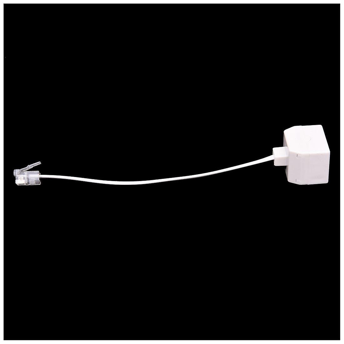 2pcs 6p4c Rj11 Dual Female to Male Telephone Cable Splitter Adapter